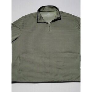 (#C) OCEAN & COAST Big/ Tall Men 3X Green Quarter Zip Sweater Fleece Pullover